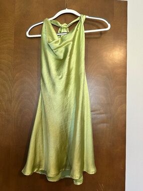 Women's Small Halter Dress Green